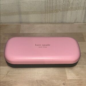 kate spade Pink and Black Hard Eyeglass Case ONLY